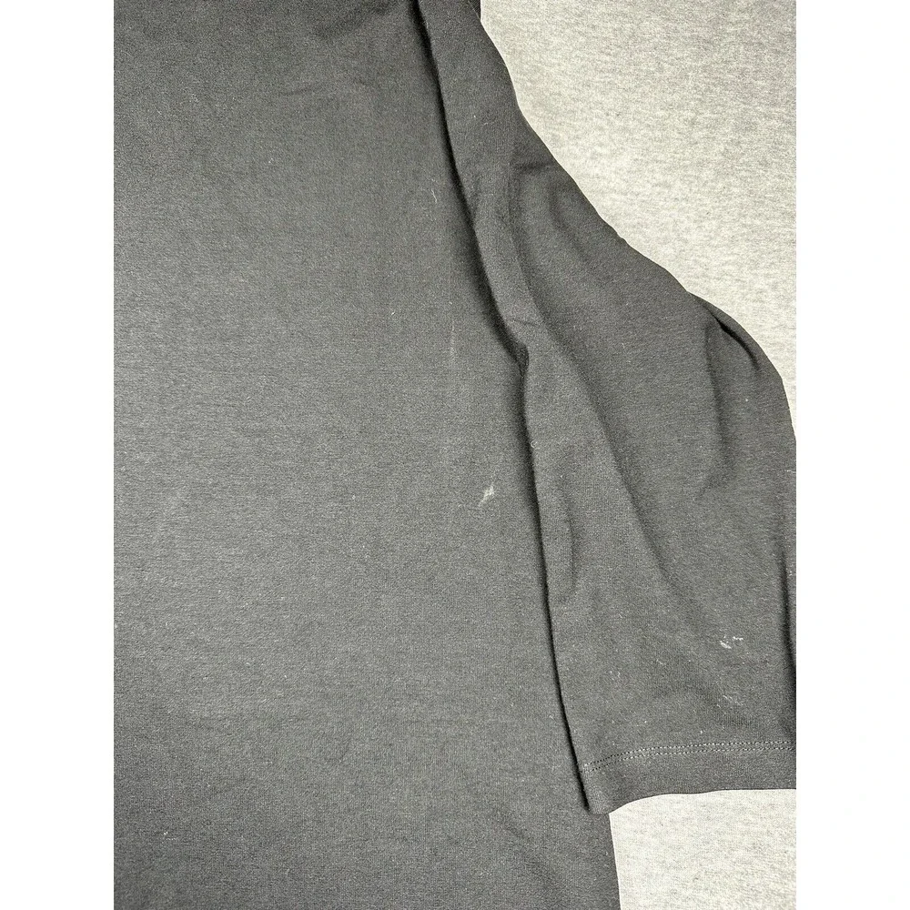 Eileen Fisher Dress Black M‎ Medium Pleated Bib A Line Stretch